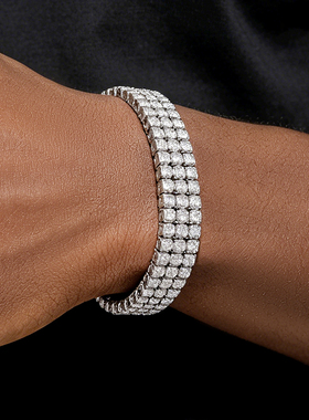 GRGR三排钻网球链手链