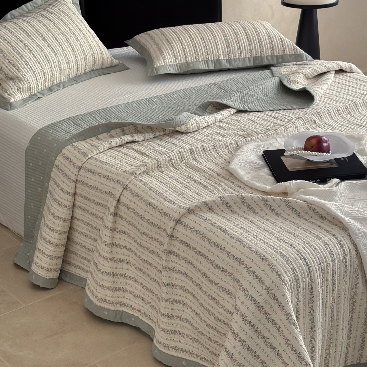 特价新款双面100%棉花填充柔软纯棉床盖三件套220*240全棉床单垫,床上用品,床盖,淘宝优惠券,粉丝福利购,淘宝优惠卷