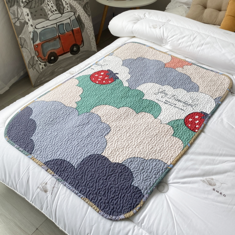 双面纯棉垫巾机洗四季