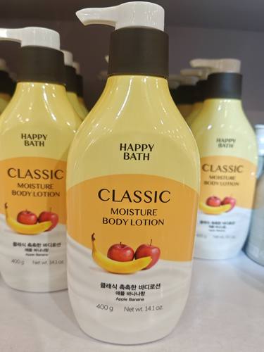 韩国原装happybath爱茉莉苹果香蕉身体乳400g补水保湿持久留香