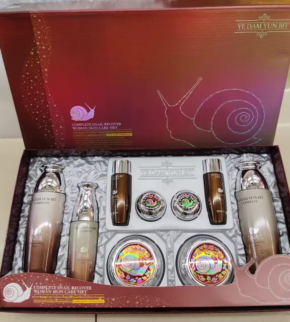 韩国yedamyunbit艺丹润菲蜗牛5件9件套水乳精华面霜眼霜