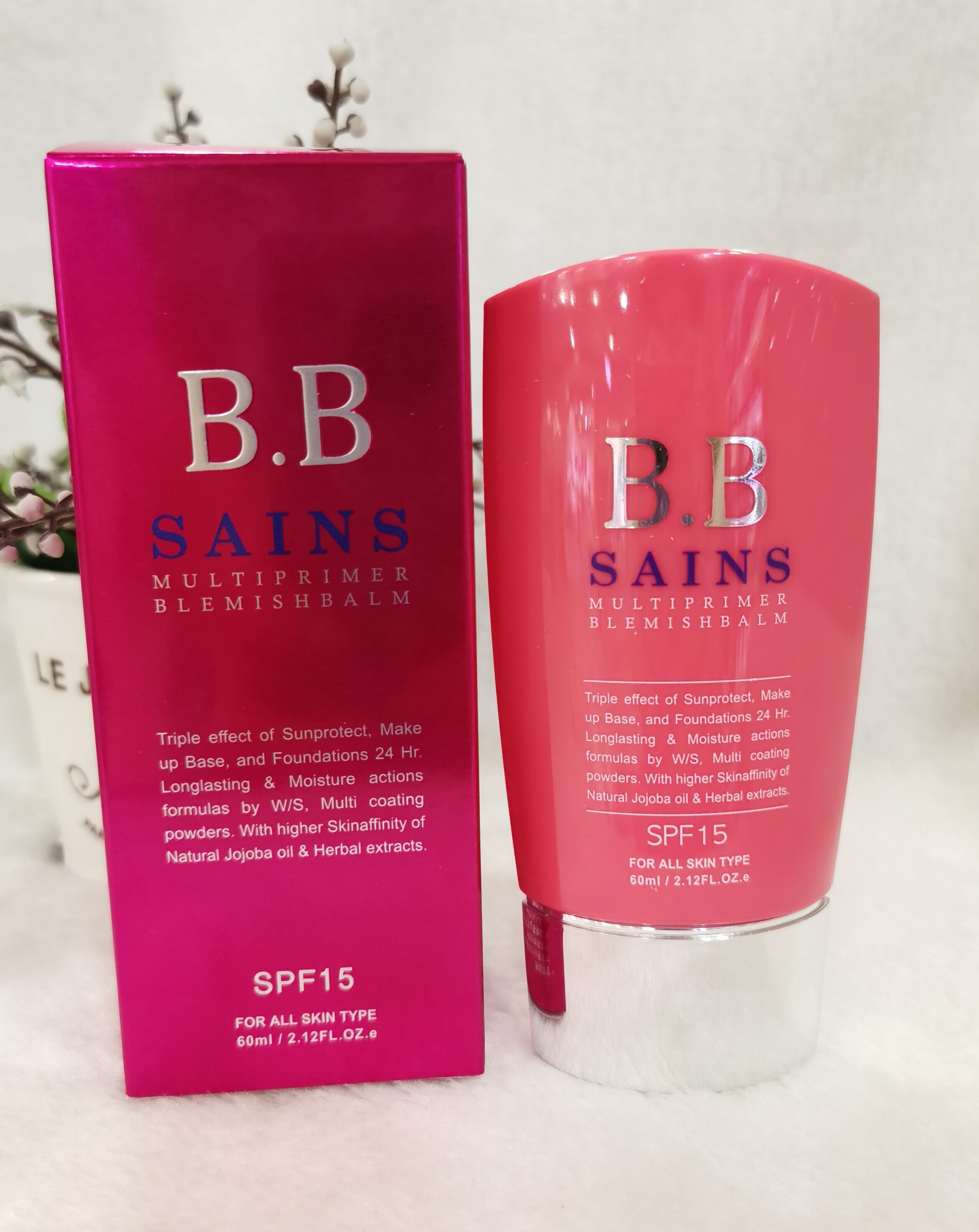 韩国莎茵丝SAINS BB霜 白皙透亮遮瑕持久修饰肤色 象牙白60ml