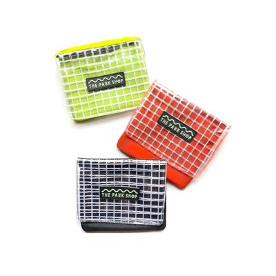 日本透明防水果冻色腰包卡包