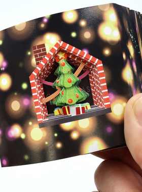 ▲现货 大大儿童商店 圣诞节的秘密 日本立体动画翻翻书 礼物贺卡