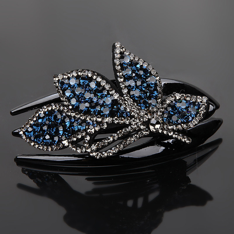 鸭嘴夹中号2025新款三齿夹盘发发卡后脑勺发饰轻奢韩版花朵抓夹