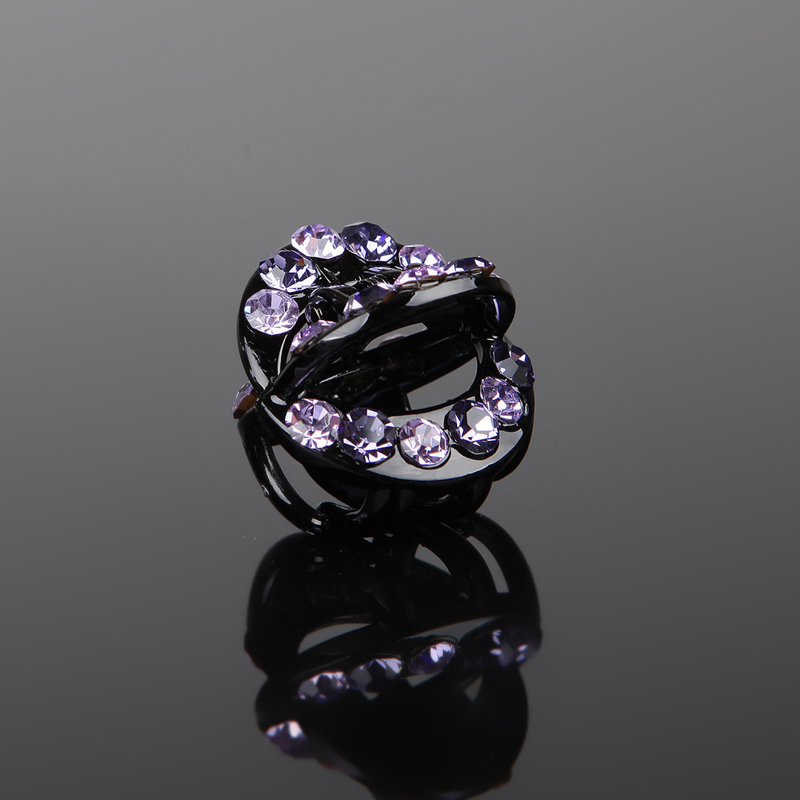 水钻圆形小号发夹头饰亚克力刘海