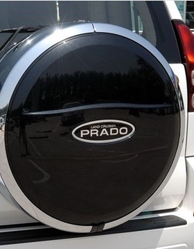 03-09霸道普拉多2700FJ120北汽陆霸不锈钢/ABS电镀备胎罩