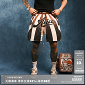 抽绳短裤 AVIA 复古印花刺绣贴布双层铜氨丝美式 联名 RESERFF