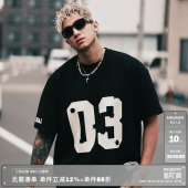 SINGLE 宽松印花华夫格球衣短袖 MISSION 美式 男 幕后贩子 RESERFF