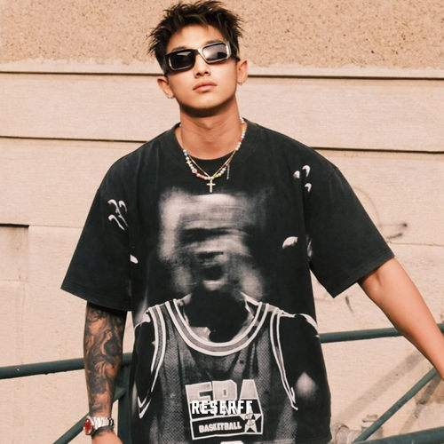 RESERFF FLASHING 幻影之夜 复古水洗印花短袖 VINTAGE BOXY TEE