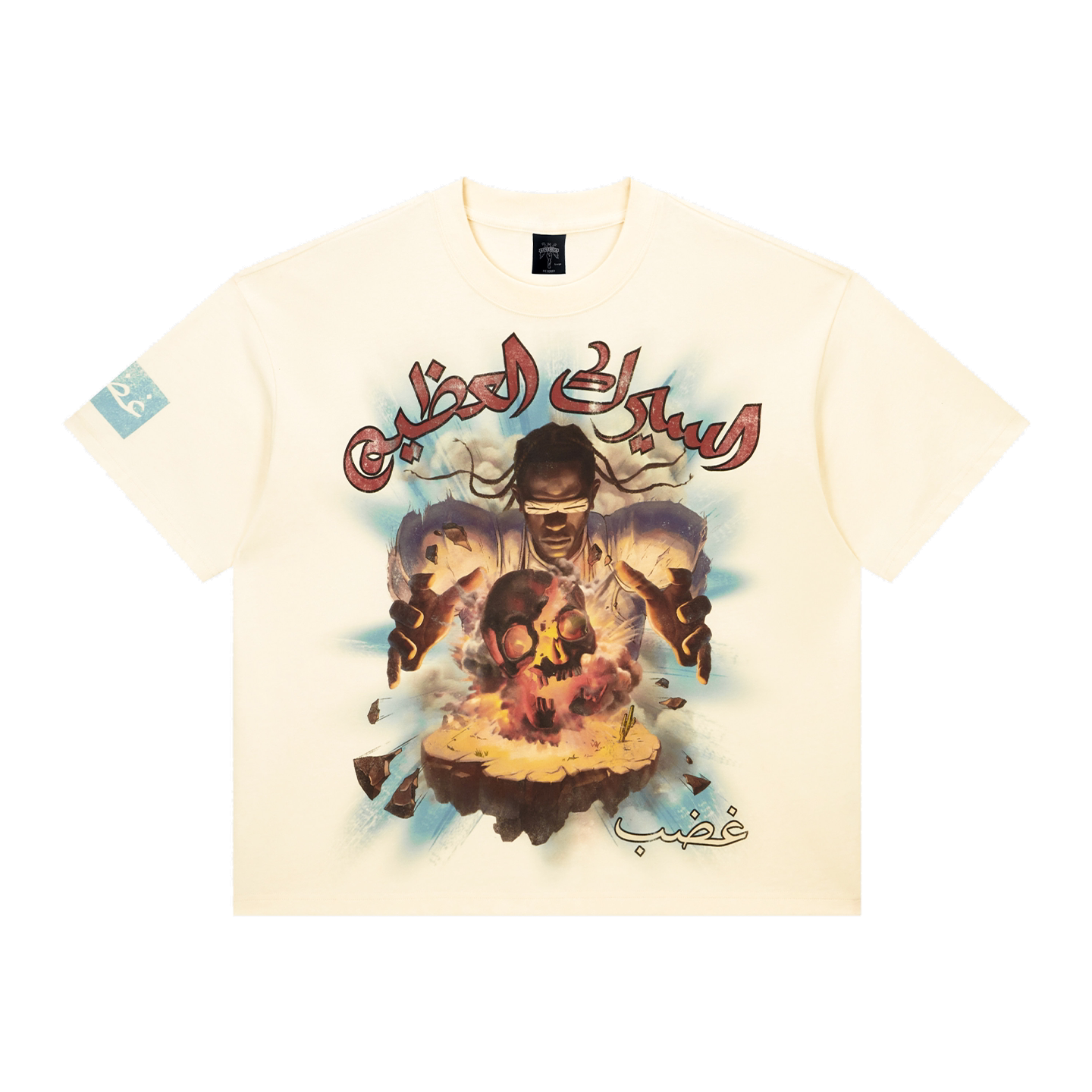 RESERFF 禁穿限定 TRAVIS SCOTT中东演唱会插画短袖T恤男宽松上衣