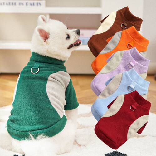 秋冬跨境新品狗狗服饰猫咪衬衫宠物打底衫猫衣服狗用品加绒运动