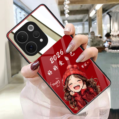 好好爱自己适用vivos50手机壳s30玻璃s20带镜子镜面s19pro补妆镜s18新年s17中国红s16小众保护套定制照片