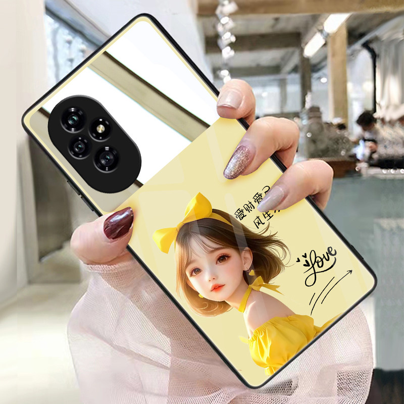 荣耀200手机壳玻璃镜子镜面