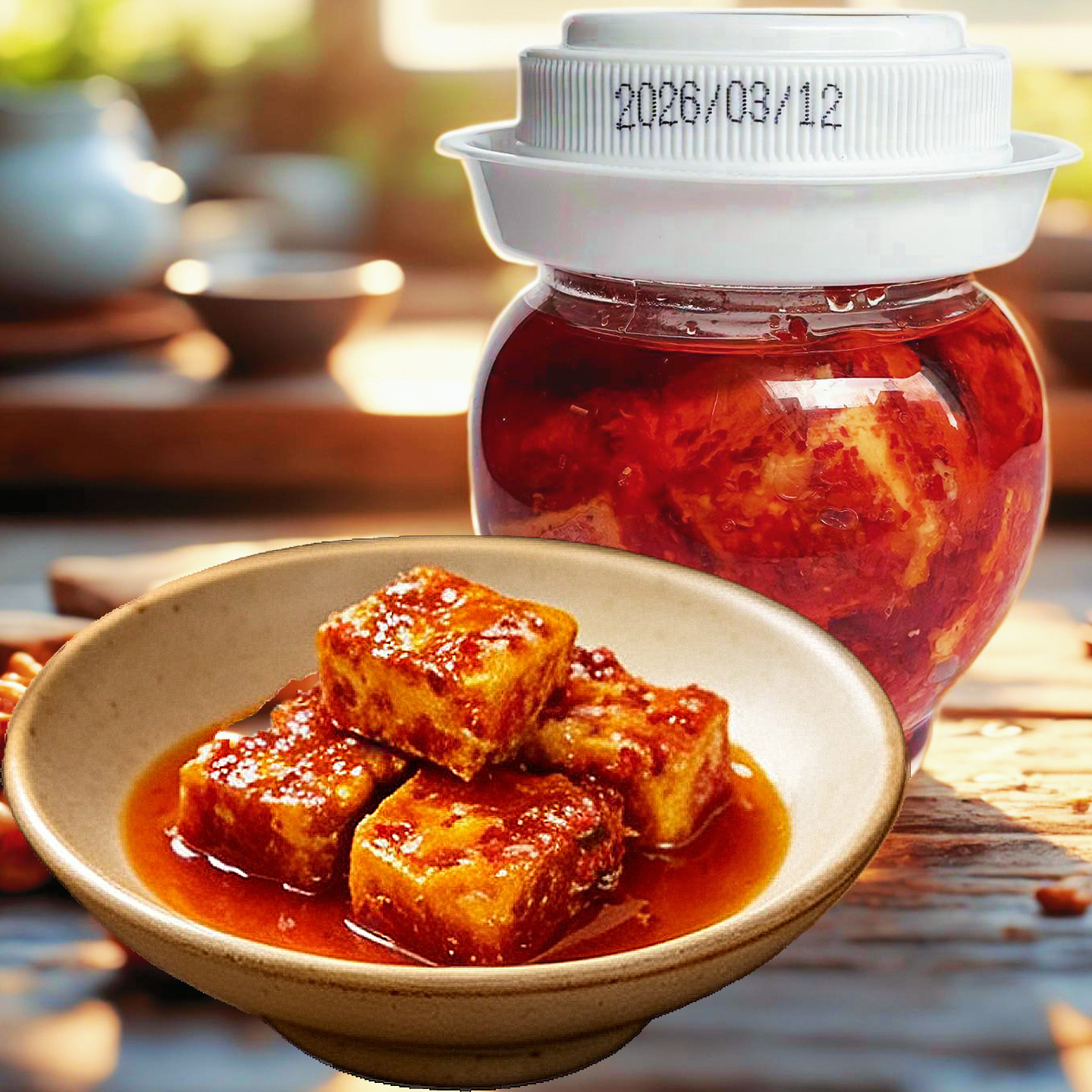 湖南农家豆腐乳香辣味手工猫乳豆腐霉豆腐下饭菜开味发酵臭豆腐乳