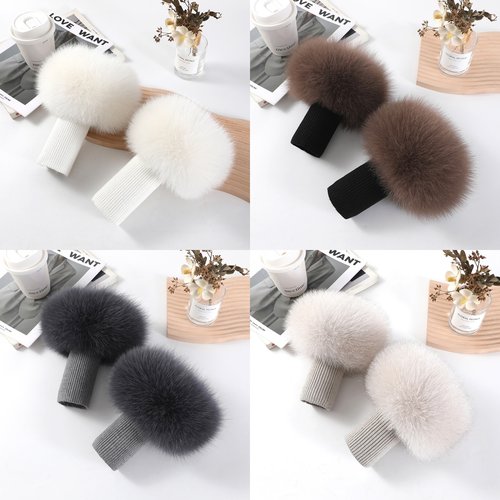 狐狸毛真毛袖口袖套鞋套时尚简约