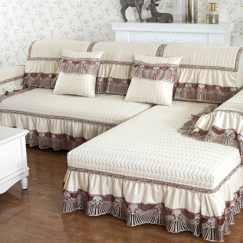 2025新款沙发套罩欧式三座一贵妃防滑四季通用皮沙发垫盖布巾全包