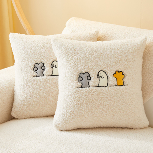 New Autumn/Winter Plush Sofa Cushion with Thickening, Simple Modern Anti-Slip Sofa Cover, Throw Pillow Cover, Seat Pad