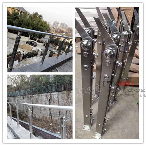 不锈钢楼梯扶手空心扁管立柱现货