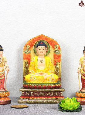 东方中式风敦煌彩药师佛桌面摆件