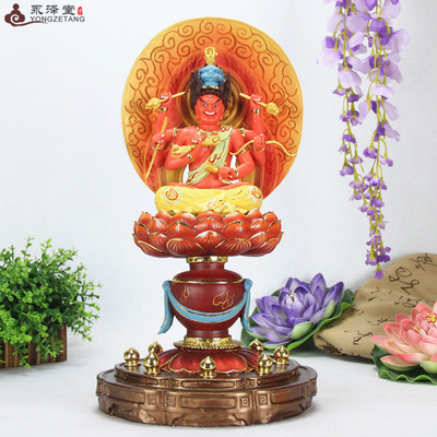 七彩中式风树脂密宗桌面摆件佛像