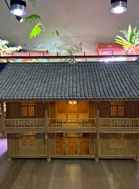 松木小木屋江南古风木楼屋吊脚楼