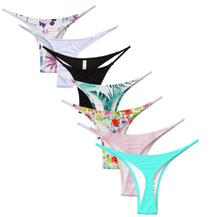 黑色海 裤 单件比基尼泳裤 露臀欧美性感超小游泳衣温泉绿色可爱泳装