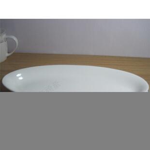 隆达45%骨粉骨瓷 13寸香格椭圆盘 鱼盘 菜盘 酒店用品餐具 无底标