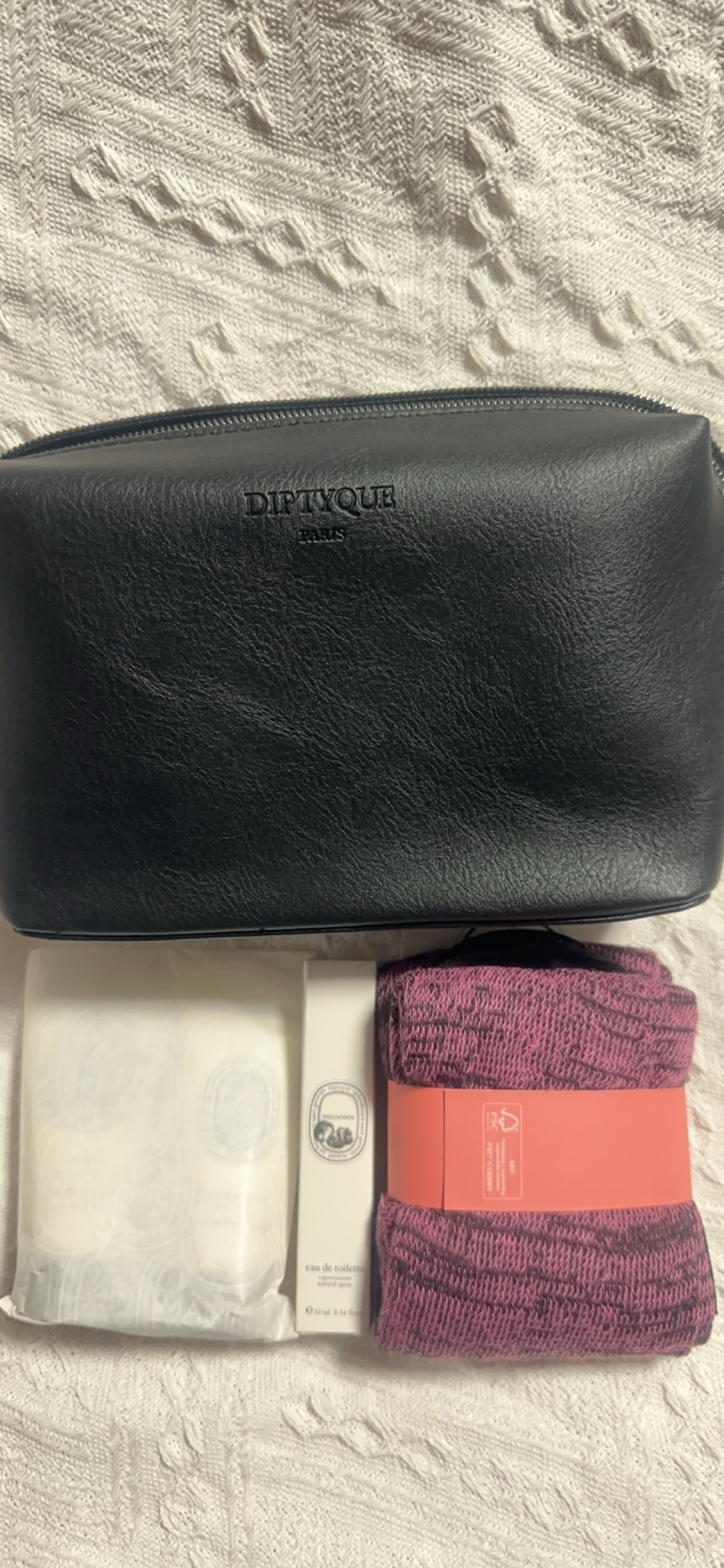 现货！卡塔尔航空头等舱配品 化妆包 洗漱包 收纳包  尺寸：23x15