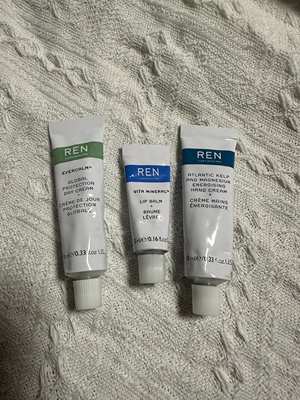新款！航空配品 REN保湿霜 唇膏 护手霜 等小样