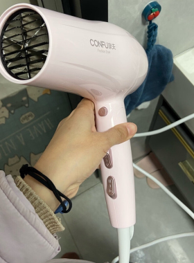 康夫电吹风机家用可折叠大风力大功率护发宿舍用学生速干女士风筒