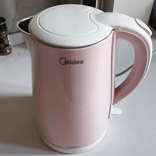 Midea/美的WHJ1705b电热水壶家用双层防烫烧壶泡茶煮水304不锈钢