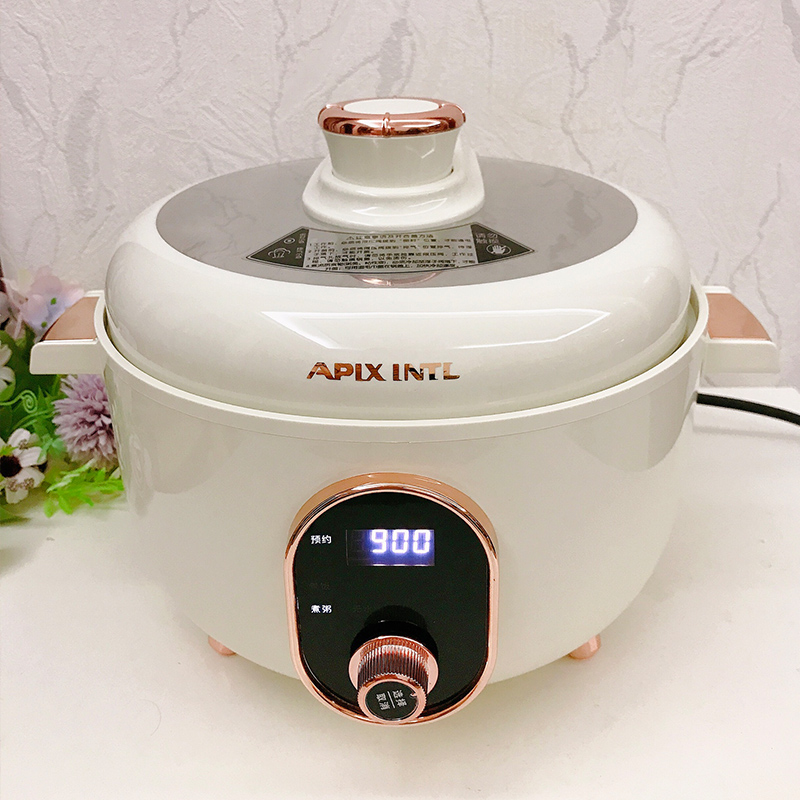 日本Apixintl安本素电压力锅家用小型智能多功能4L双胆高压锅饭煲