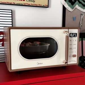 Midea/美的C1G2小滋味复古多功能微波炉家用蒸烤箱微蒸烤一体机小