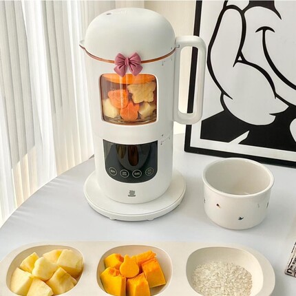 SnowBear小白熊婴儿辅食机蒸煮一体多功能宝宝料理机米糊专用打泥