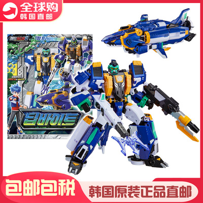 韩国Metal Cardbot S 金属卡炫卡斗士深海霸王儿童变形机器人玩具