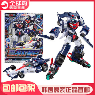 韩国 赛车变形跑车机甲机器人玩具 Cardbot S金属卡炫卡斗士方程式