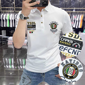 新款 高档半袖 商务刺绣polo衫 logo男翻领透气短袖 潮流个性 2025夏季