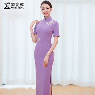 舞姿翼2025新款古典训练服走秀练功服旗袍XT1272