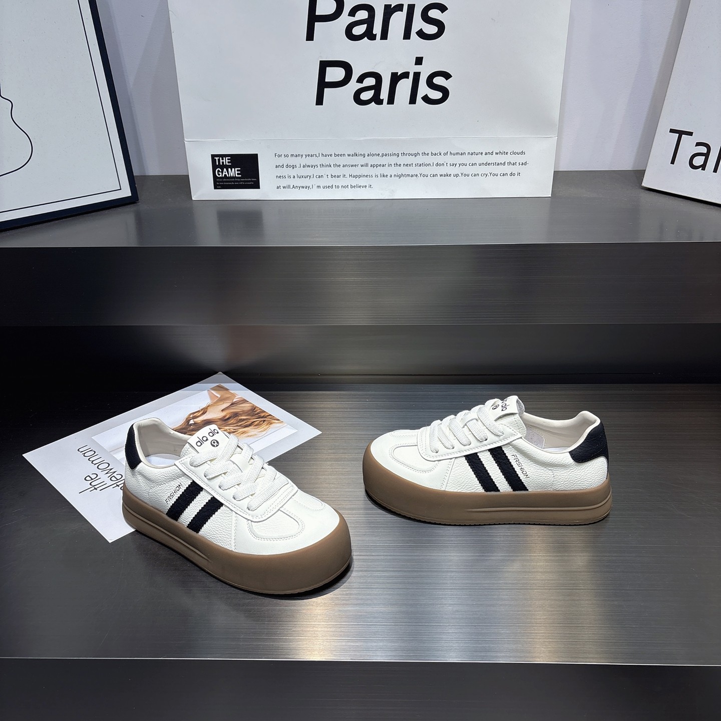 小白鞋女真皮拼色软底德训鞋2026春季新款百搭防滑软底休闲运动鞋,女鞋,时尚休闲鞋,淘宝优惠券,粉丝福利购,淘宝优惠卷