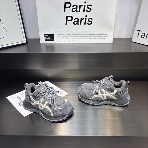 真皮羊羔绒舒适保暖厚底老爹鞋女