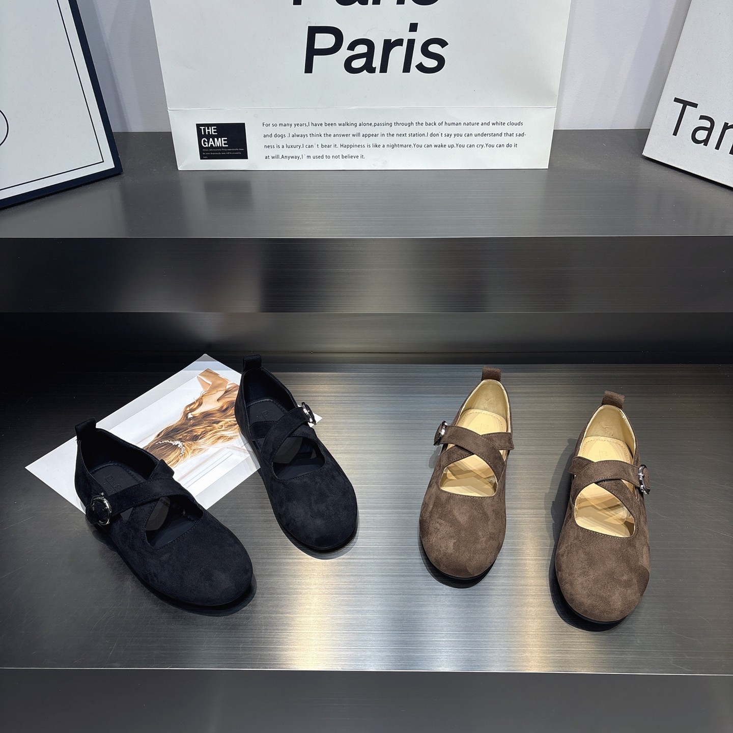 法式交叉带浅口玛丽珍鞋单鞋女2026新款百搭显瘦复古平底芭蕾鞋女,女鞋,玛丽珍鞋,淘宝优惠券,粉丝福利购,淘宝优惠卷