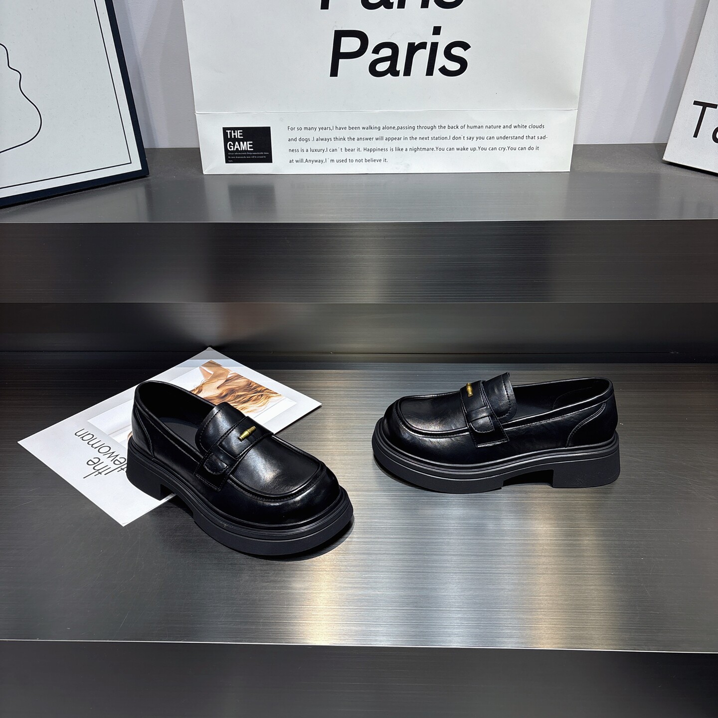 英伦风真皮增高厚底小皮鞋女2026新款百搭舒适软底一脚蹬乐福鞋女