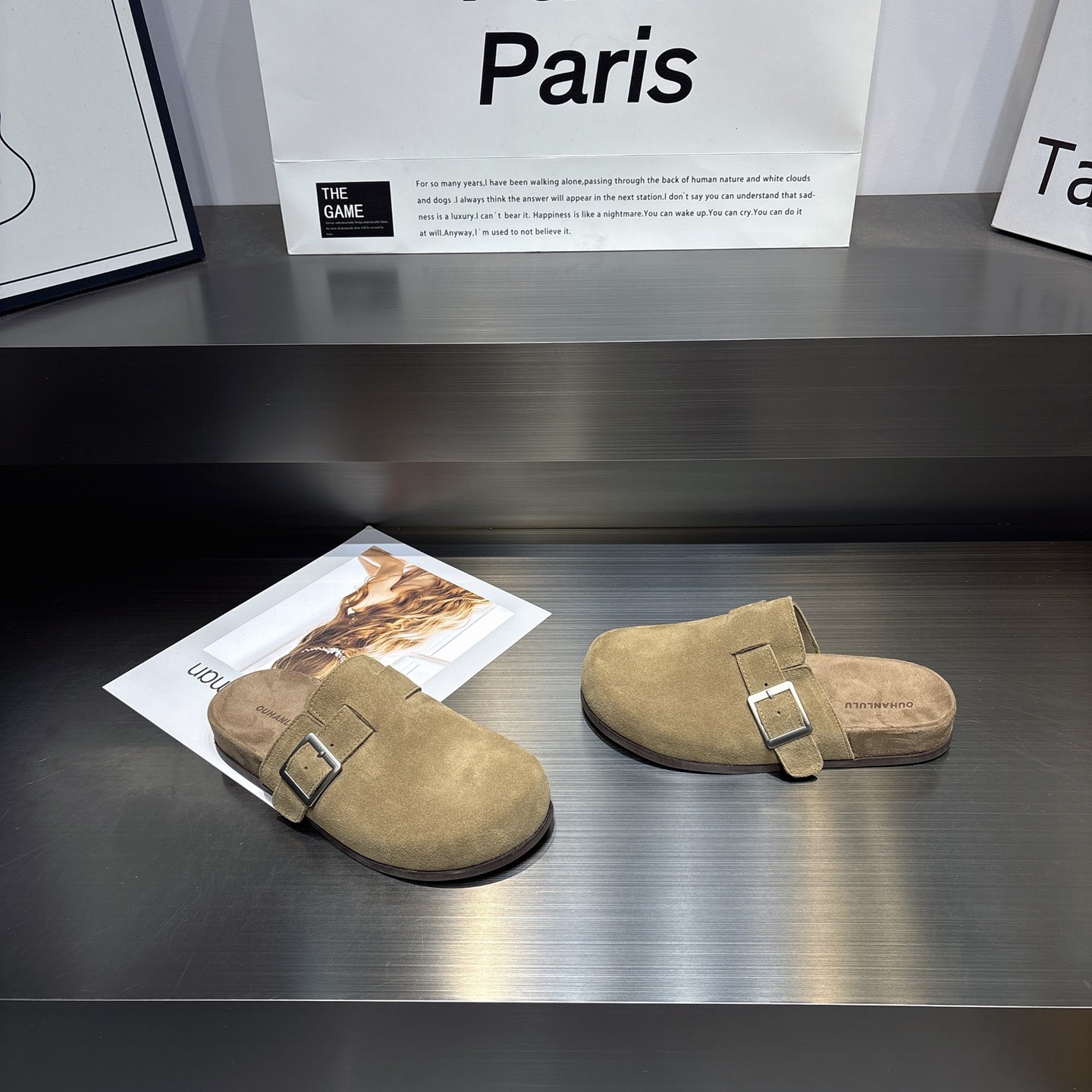 真皮包头平底勃肯鞋女2026春季新款百搭防滑舒适软底外穿半拖鞋女,女鞋,勃肯鞋/软木鞋,淘宝优惠券,粉丝福利购,淘宝优惠卷