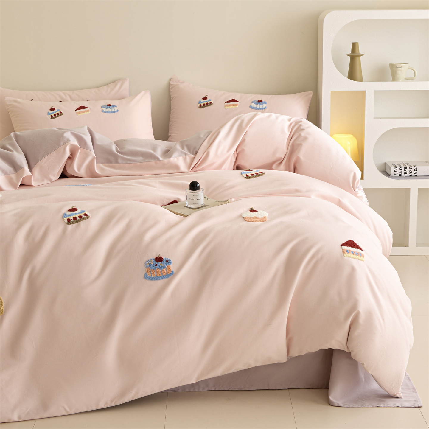 秋冬50支全棉微磨毛卡通毛巾绣单人双人四件套床上用品床单床笠