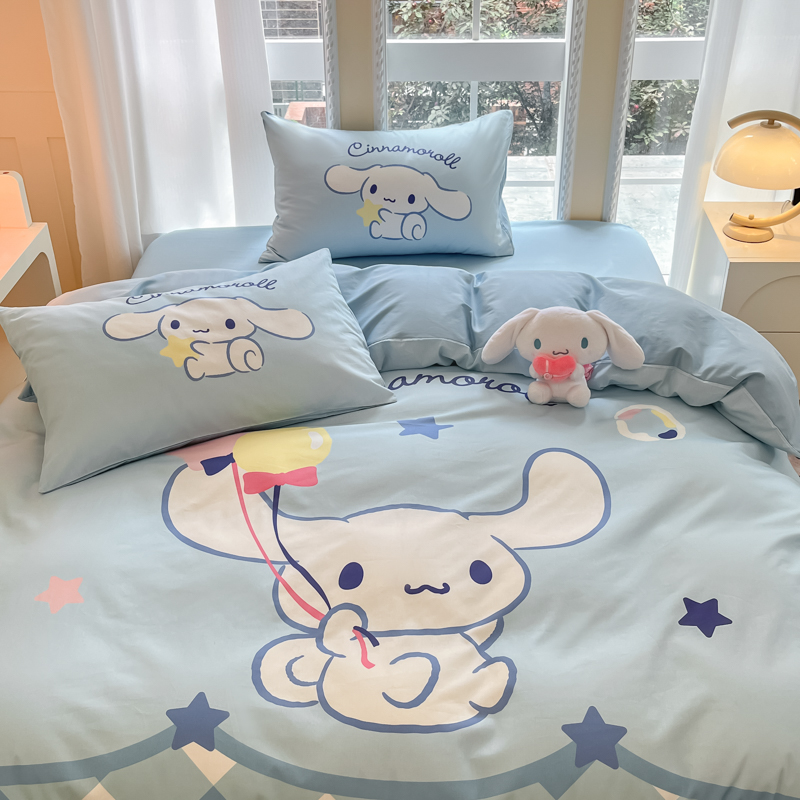 ~满满的童年~全棉可爱卡通大阪数码印花单人双人床上用品四件套