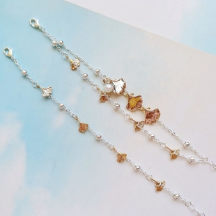 白首与共恋与制作人白起衍生周边同款银杏叶手链COS白夫人手饰品