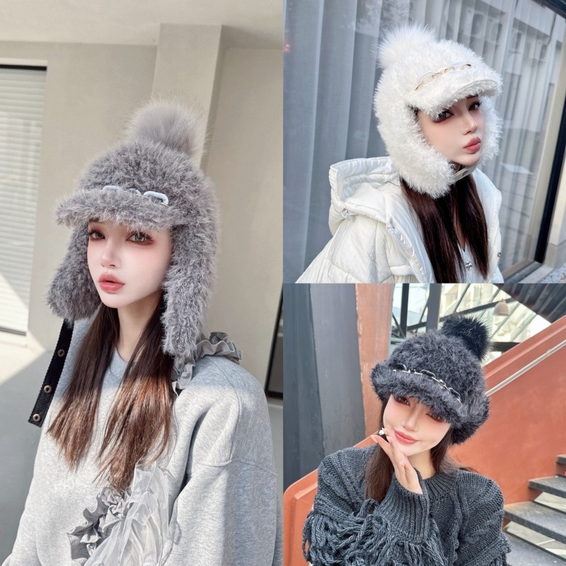CREAMPP 原创秋冬加厚毛绒飞行员帽多用护耳保暖大毛球链条鸭舌帽,服饰配件/皮带/帽子/围巾,帽子,淘宝优惠券,粉丝福利购,淘宝优惠卷