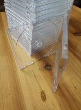 80克加厚光盘盒CD盒单片装能插目录封面 DVD影碟空白盒透明10张