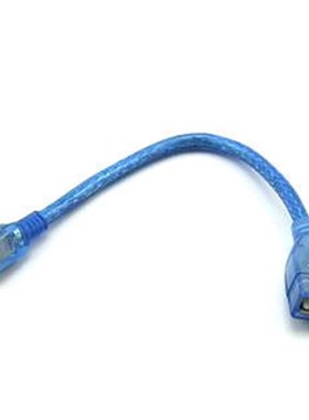 USB母对T口透明蓝色小转大5PUSB2.0延长线车载USB线OTG